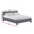 Vanke Bed Frame Fabric- Grey Queen