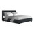 Bed Frame Double Size Gas Lift Base With Storage Fabric Charcoal Vila