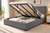 Artiss VILA Double Gas Lift Bed Frame Grey Fabric Upholstered Storage Bed