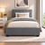 Artiss VILA King Single Gas Lift Storage Bed Frame Grey Fabric Upholstered