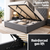 VILA Queen Gas Lift Storage Bed Frame Charcoal Fabric Upholstered