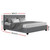 Artiss VILA Queen Gas Lift Storage Bed Frame Grey Fabric Upholstered