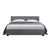 Artiss VILA Queen Gas Lift Storage Bed Frame Grey Fabric Upholstered