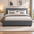 Artiss VILA Queen Gas Lift Storage Bed Frame Grey Fabric Upholstered