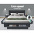 Avio Bed Frame Fabric Storage Drawers - Charcoal Double