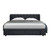 Mila Bed Frame Storage Drawers Fabric - Charcoal King