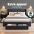 Artiss MILA King Bed Frame Charcoal Fabric Upholstered with 4 Storage Drawers