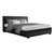 Tiyo Bed Frame PU Leather Gas Lift Storage - Black King