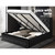 Tiyo Bed Frame PU Leather Gas Lift Storage - Black King