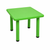 60x60cm Green Kids Plastic Activity Table Square Toddler Play Study Craft Table for Home Daycare Classroom Use