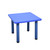 60x60cm Bue Kids Plastic Activity Table Square Toddler Play Study Craft Table for Home Daycare Classroom Use
