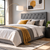 Artiss Cappi King Single Bedhead Grey Fabric Upholstered Button Tufted Headboard