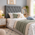 Artiss Cappi King Single Bedhead Grey Fabric Upholstered Button Tufted Headboard