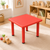 60x60cm Red Kids Plastic Activity Table Square Toddler Play Study Craft Table for Home Daycare Classroom Use