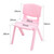 2x Kids Toddler Plastic Chairs Up to 100KG Pink
