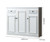rench Provincial Shoe Cabinet 120cm – White 3 Door 2 Drawer Storage Cupboard