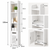 120cm Slim Bathroom Toilet Storage Cabinet White – Freestanding Narrow Shelving Unit with Door