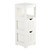 85CM Bathroom Bedroom Storage Utility Display Cabinet 2 Drawers Stand White Waterproof