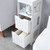 85cm White Bathroom Storage Cabinet with 2 Drawers & Display Shelf – Compact Freestanding Storage Organiser