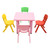 60cm Pink Square Kids Activity Table & Chairs Set – Baby Pink or Colourful Chairs