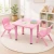 60cm Pink Square Kids Activity Table & Chairs Set – Baby Pink or Colourful Chairs