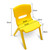 120x60cm Wooden Pinewood Timber Kids Study Table & 6 Yellow Plastic Chairs Set