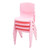 120x60cm Wooden Pinewood Timber Kids Study Table & 8 Pink Plastic Chairs Set