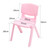 120x60cm Wooden Pinewood Timber Kids Study Table & 8 Pink Plastic Chairs Set