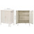 Artiss Sweetheart 80cm Metal Sideboard Storage Cabinet – 2 Door Ivory White