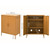 Artiss Sweetheart 80cm Metal Sideboard Storage Cabinet – 2 Door Amber Yellow