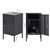 Mini Metal Locker Storage Shelf Organizer Cabinet Bedroom Black