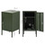 Mini Metal Locker Storage Shelf Organizer Cabinet Bedroom Green