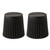 Set of 2 Cupcake Stool Plastic Stacking Stools Chair Outdoor Indoor Black