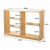 120CM Solid Timber Rubberwood Bookshelf Bookcase Display Shelves Natural