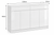 120cm High Gloss 4-Door Shoe Cabinet – White