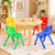 80cm Round Pinewood Kids Table & Chairs Set – Natural Wooden or Colourful Chairs