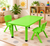 120cm Green Kids Activity Table & Chairs Set – Green or Colourful Chairs