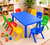 120cm Blue Kids Activity Table & Chairs Set – Blue or Colourful Chairs