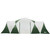 Family Camping Tent 12 Person Hiking Beach Tents (3 Rooms) Green