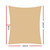 2.5x3m Shade Sail Sun Shadecloth 280gsm Sand