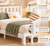 Solid Pine Wood Pony Bed Frame – Single / Double White & Natural Timber