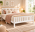 Solid Pine Wood Pony Bed Frame – Single / Double White & Natural Timber