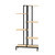 6 Tier Plant Stand Indoor Outdoor – Metal & Wood Display Shelf Natural Black 125cm