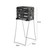 3-in-1 Tennis Ball Basket Picker with Wheels – 80 Ball Capacity Training Stand Black
