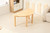 120x60cm Semi Circle Timber Pinewood Wooden Kids Table Activity Study Desk & 4 Yellow Chairs Set
