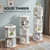 3-Tier Vesatile Timber Rubberwood Wooden Rotating Bookcase Bookshelves 98cm White