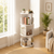3-Tier Versatile Timber Rubberwood Wooden Rotating Bookcase Bookshelves 98cm White