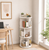 3-Tier Versatile Timber Rubberwood Wooden Rotating Bookcase Bookshelves 98cm White