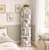 4-Tier Versatile Timber Rubberwood Wooden Rotating Bookcase Bookshelves 130cm White