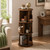 3-Tier Versatile Timber Rubberwood Wooden Rotating Bookcase Bookshelves 98cm Walnut